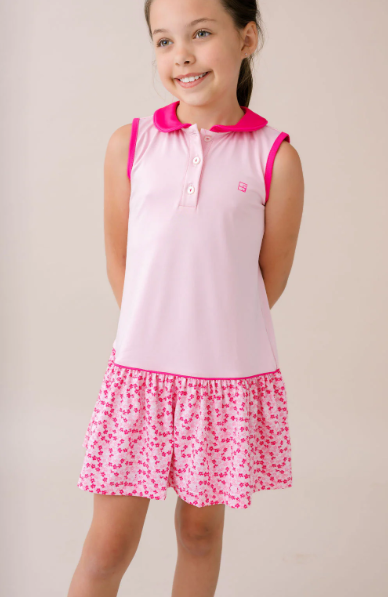 Darla Drop Waist Dress - Pink Petals from Anderson Parker