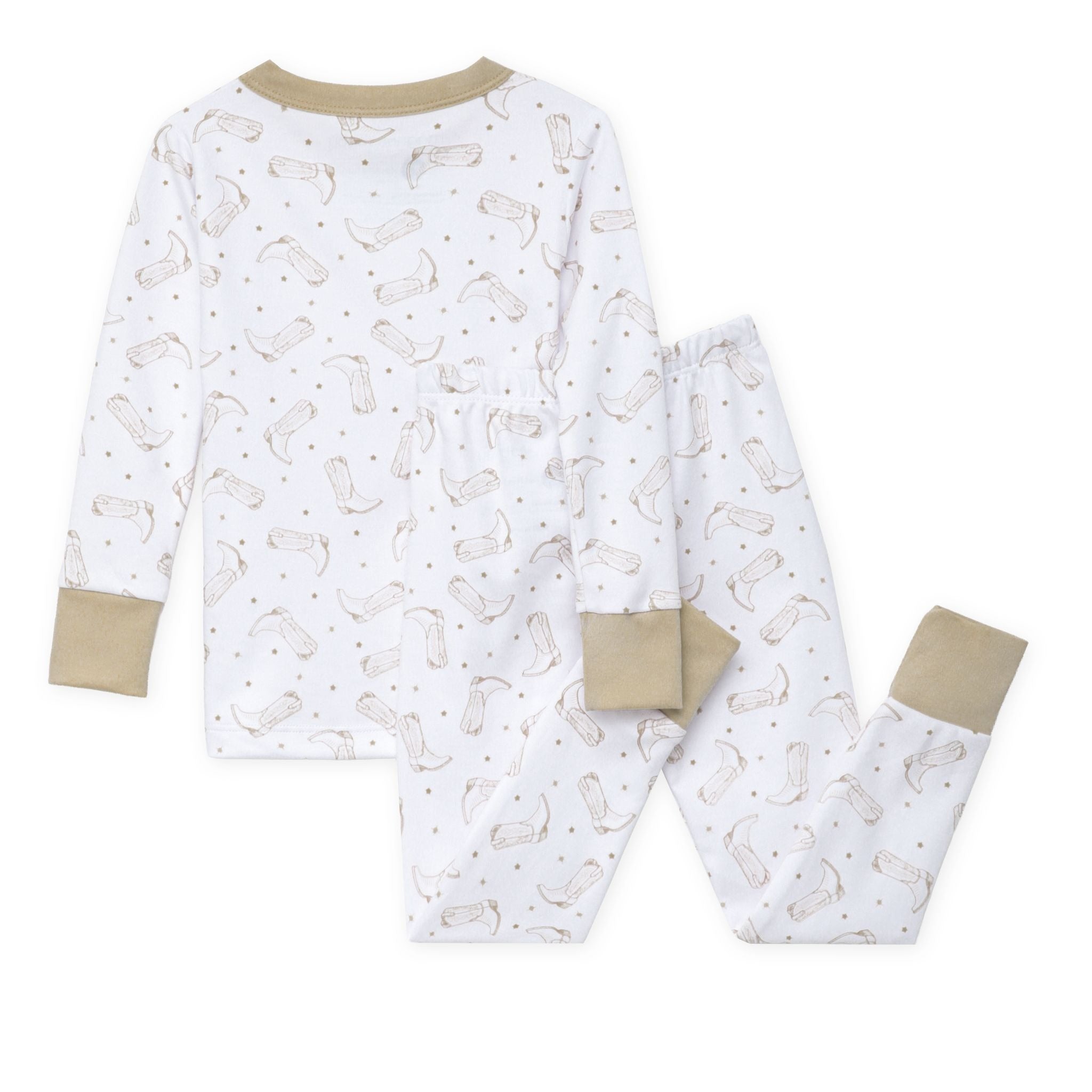 Darling Cowboy Boots Ivory Long Pajamas from Anderson Parker