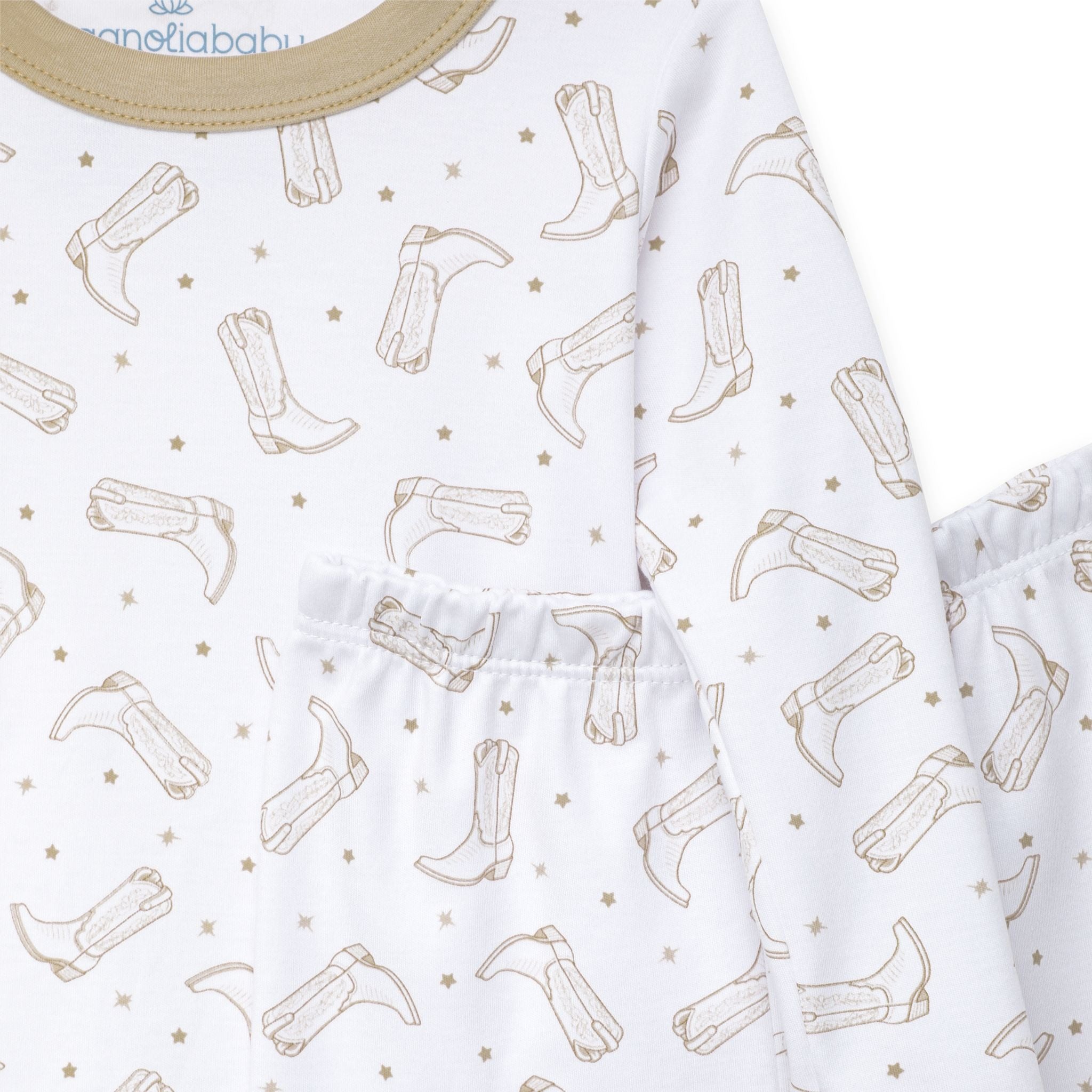 Darling Cowboy Boots Ivory Short Pajamas from Anderson Parker