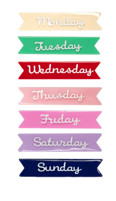 Days of the Week Hair Clips from Anderson Parker