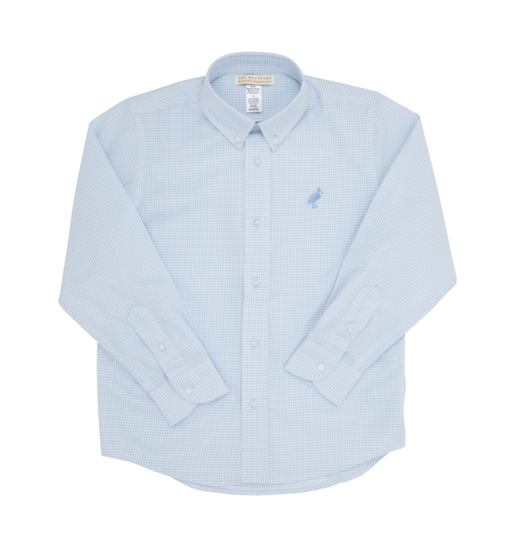 Dean`s List Dress Shirt - Barrington Blue Mini Windowpane/Barrington Blue from Anderson Parker