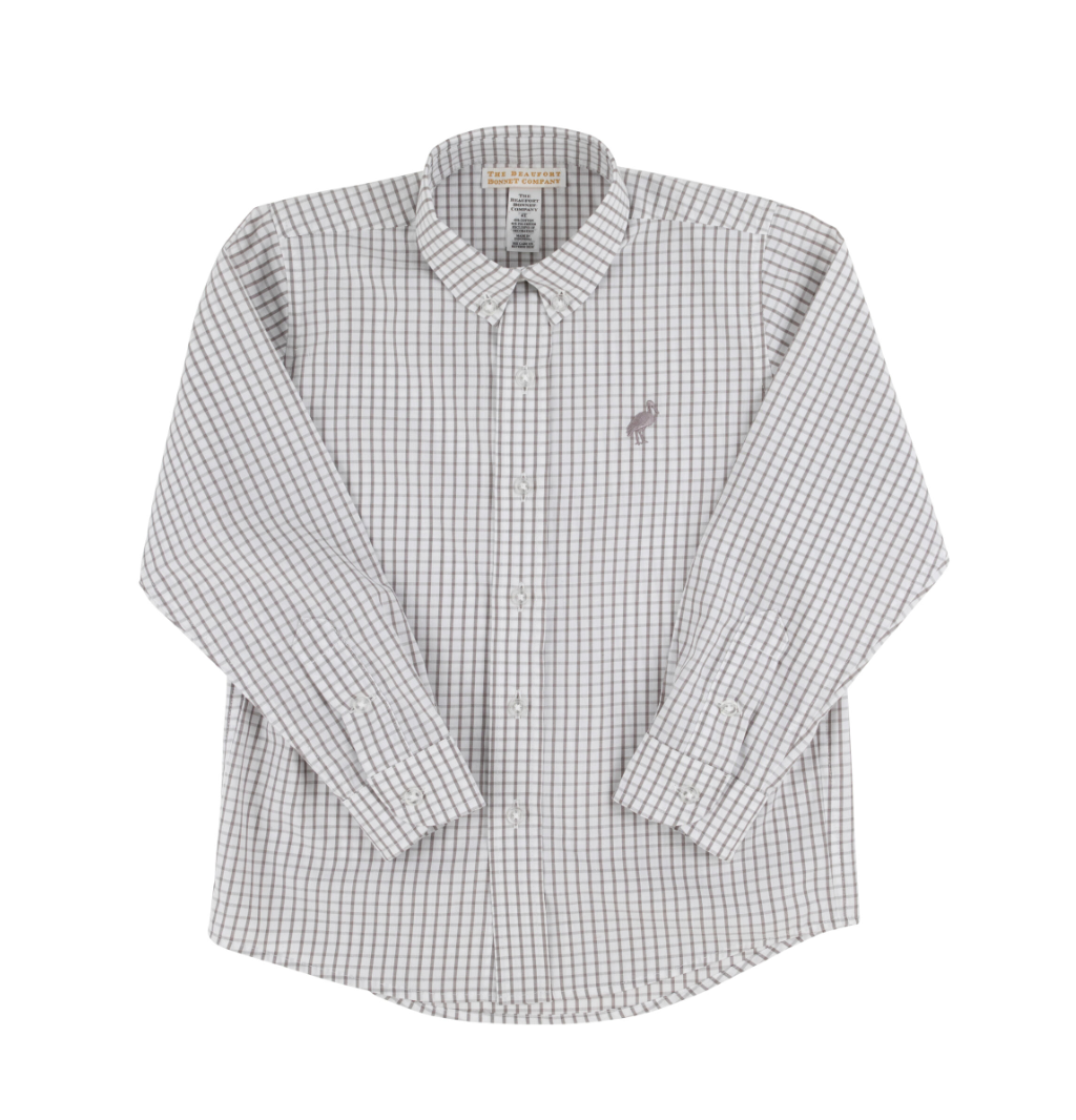 Dean`s List Dress Shirt - Grantley Gray Windowpane/Grantley Gray from Anderson Parker