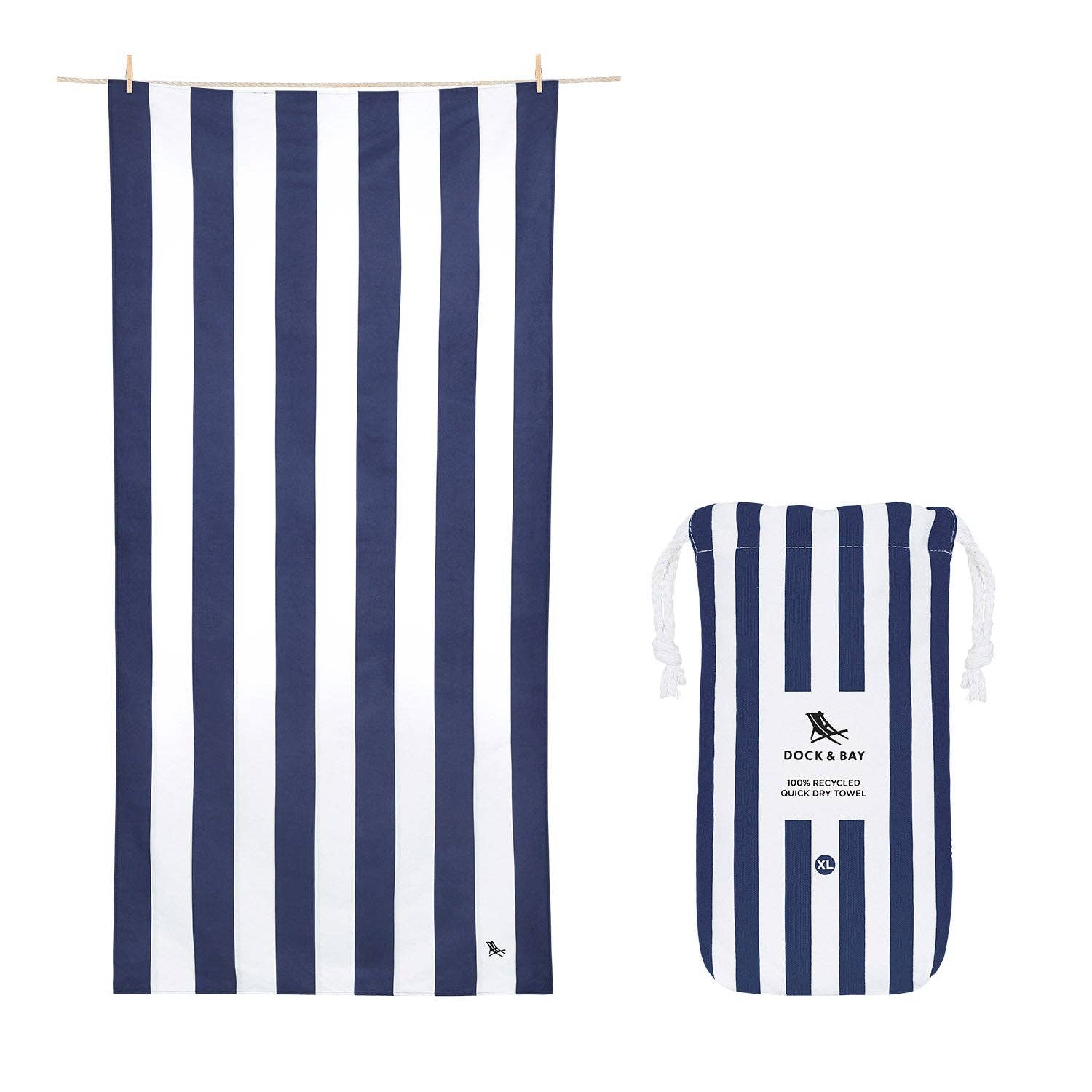 Dock & Bay Quick Dry Towels - Cabana - Whitsunday Blue from Anderson Parker