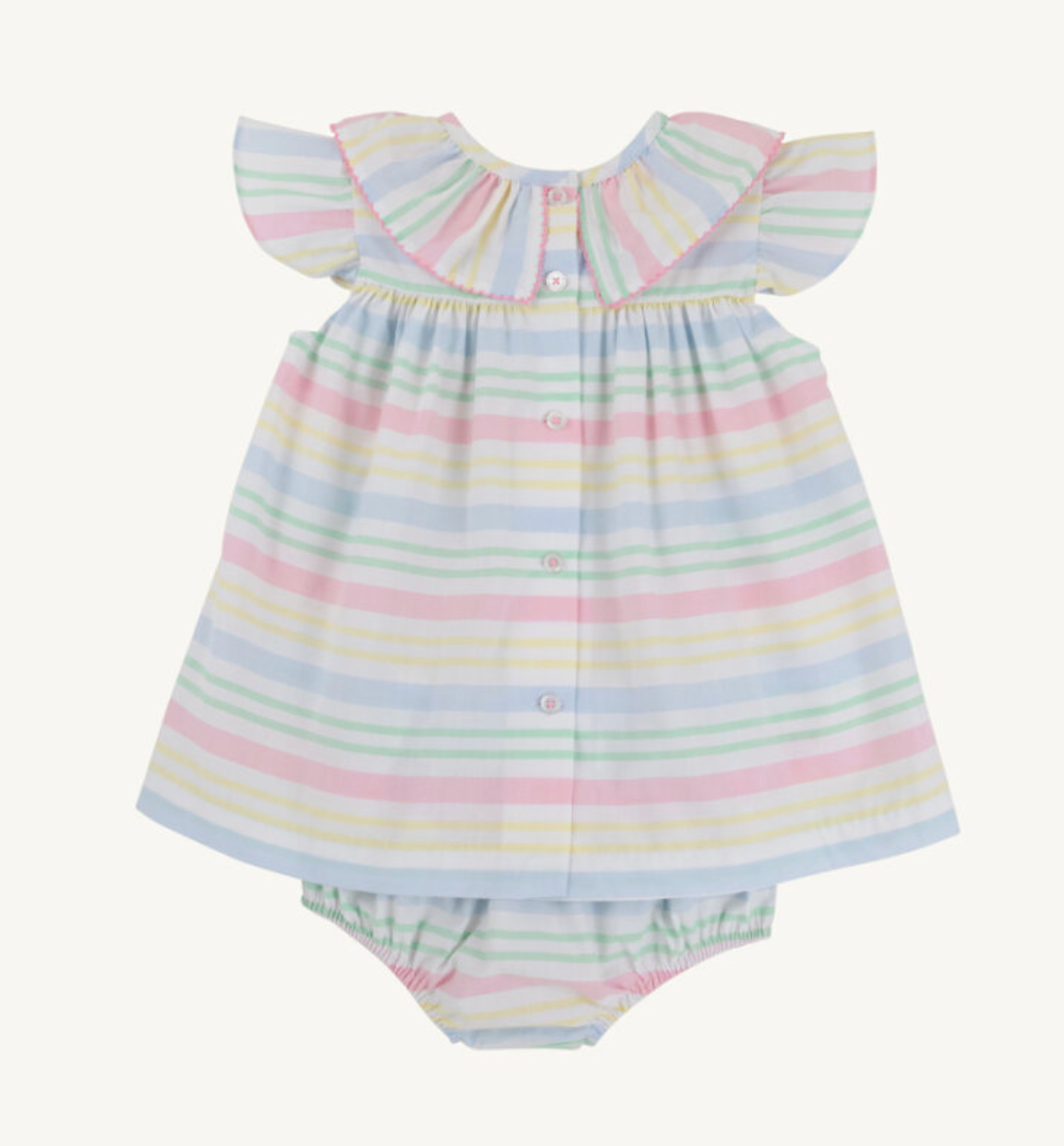 Dorothy Day Dress - Broadcloth - San Antonio Stripe/Hamptons Hot Pink from Anderson Parker