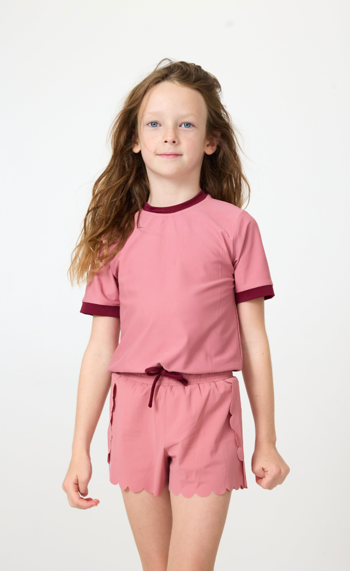 Dusty Pink/Maroon Dance Tee from Anderson Parker