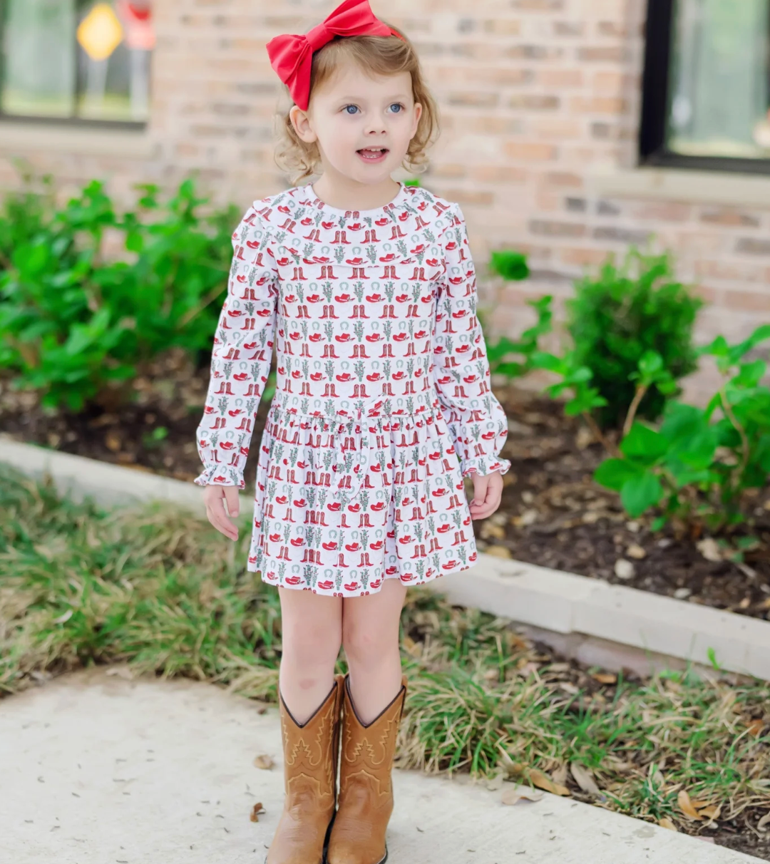 Ellery Girls' Dress - Cowboy Christmas from Anderson Parker