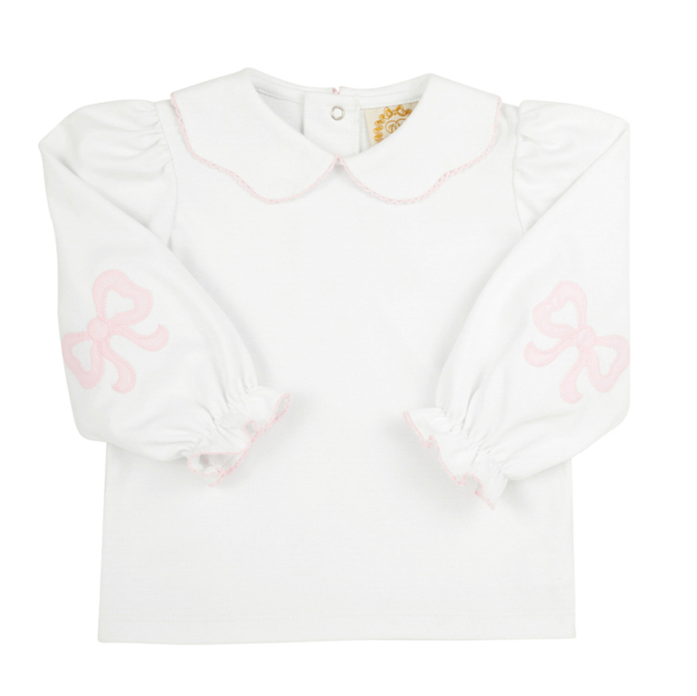 Emma`s Elbow Patch Top - Worth Ave White/Palm Beach Pink from Anderson Parker