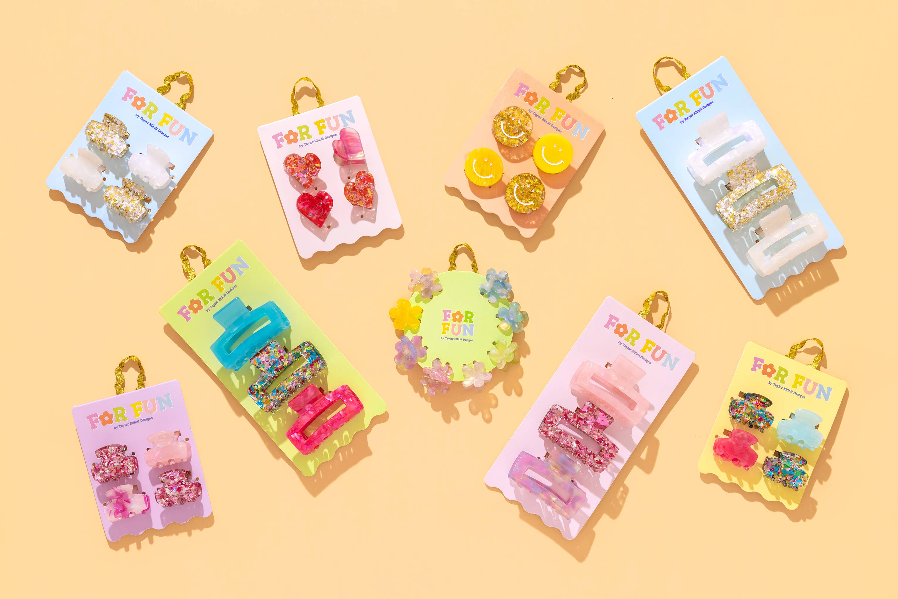 FOR FUN - Claw Hair Clip Set - Mini - Asst Flowers - 8 Pcs from Anderson Parker