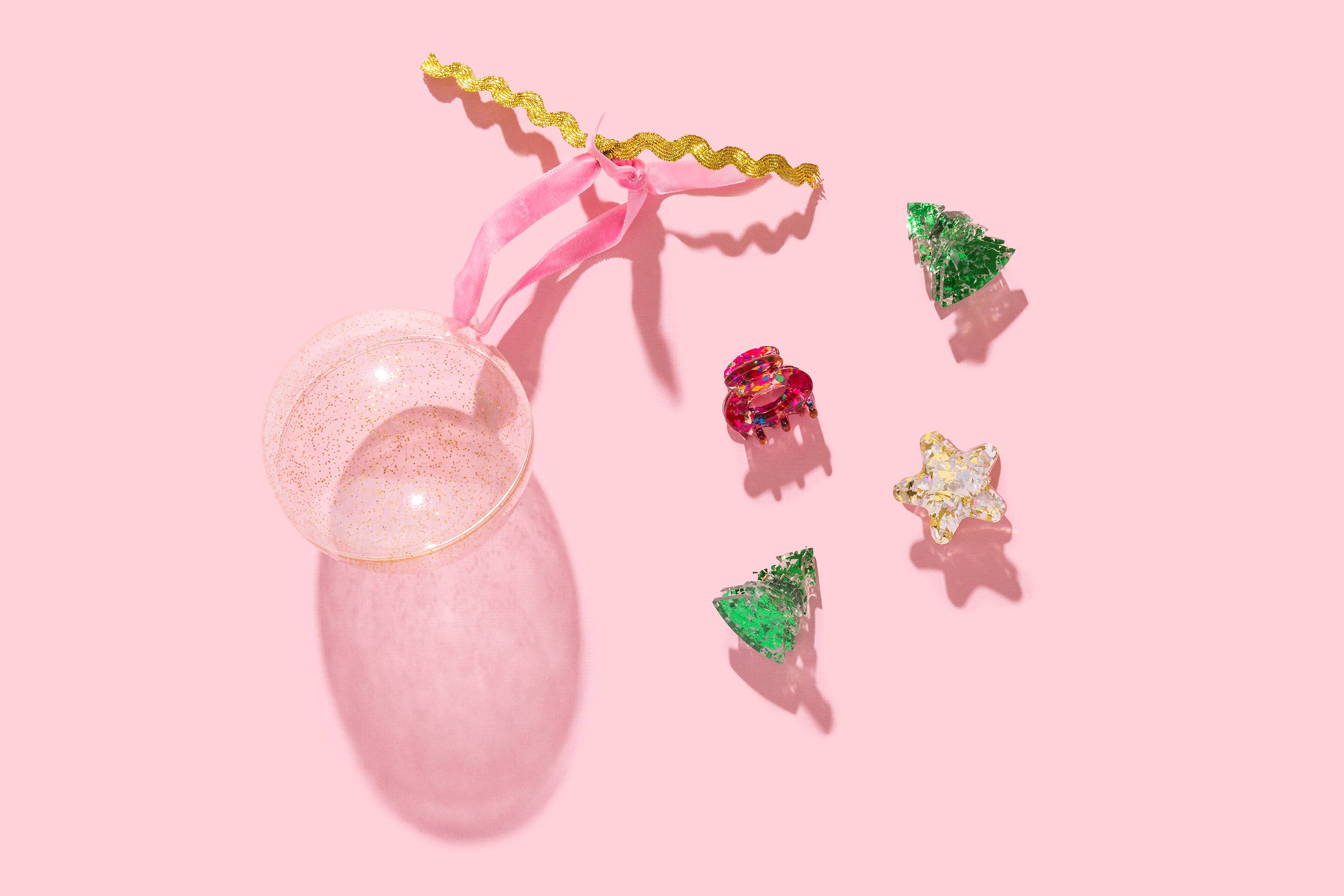 FOR FUN - Ornament w/4-Mini Claw Hair Clips-Christmas Themed from Anderson Parker