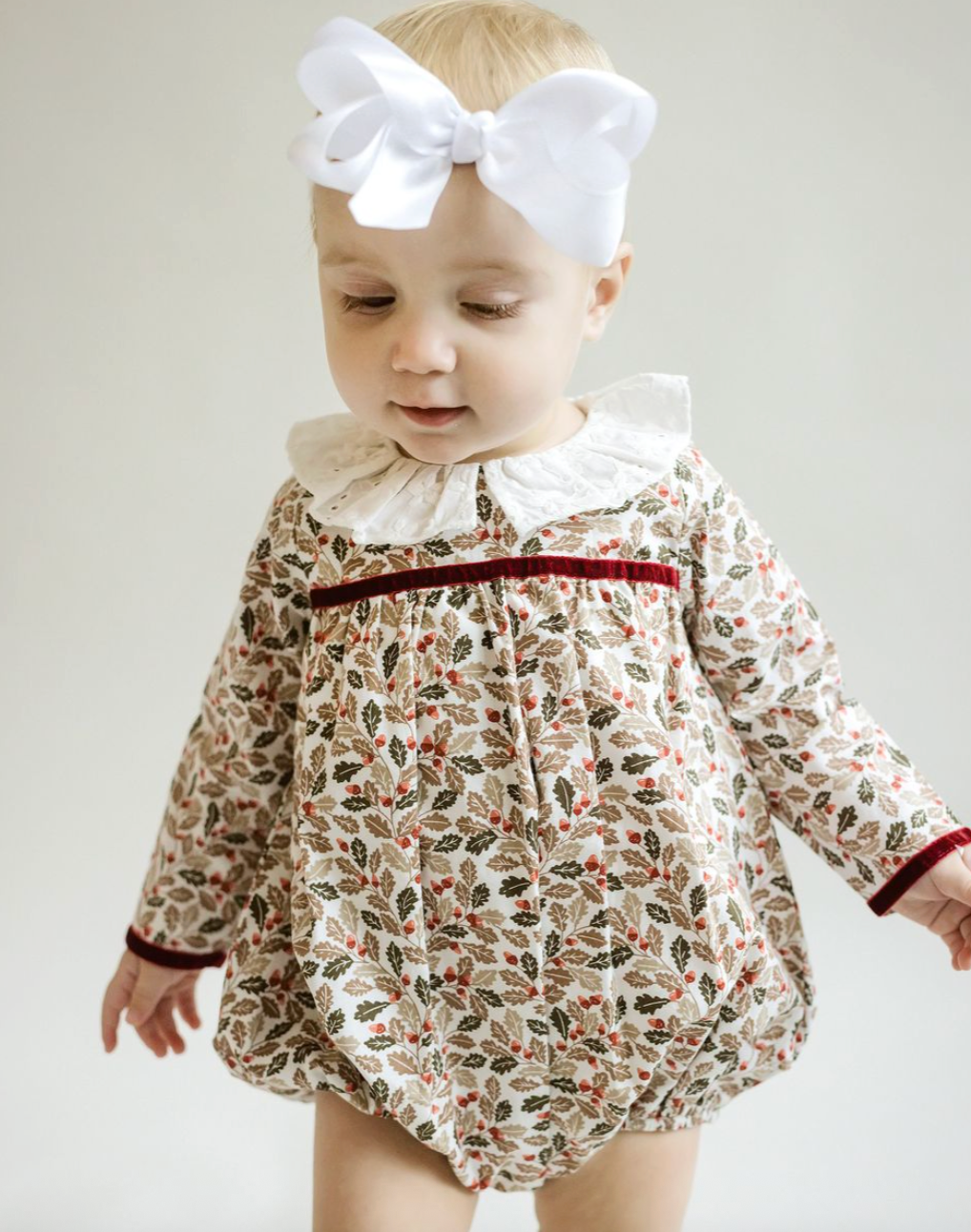 Fall Acorns Bubble Romper from Anderson Parker
