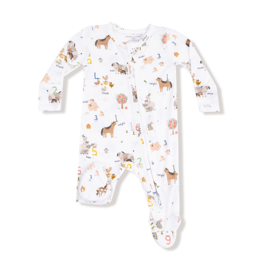 Farm Sounds - 2 Way Zipper Footie from Anderson Parker