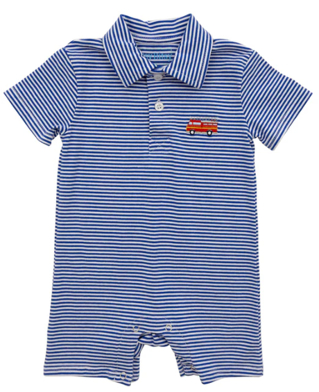 Firetruck Polo Romper from Anderson Parker