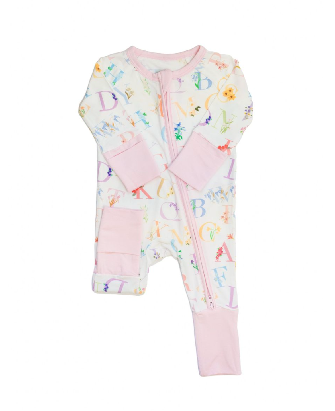 Floral ABC's Sleep Romper from Anderson Parker
