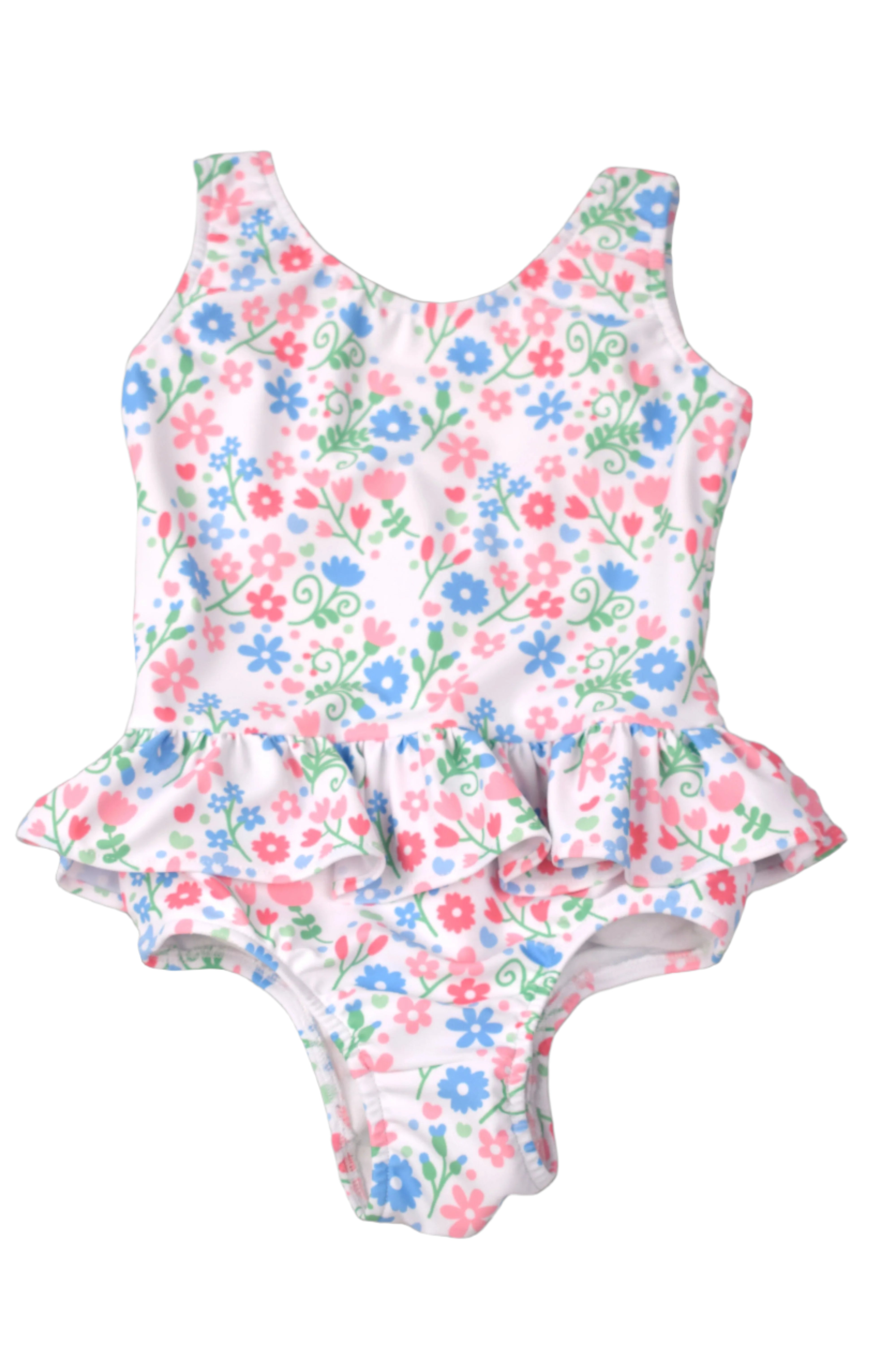 Floral One Piece Swimsuit with Ruffle Skirt from Anderson Parker