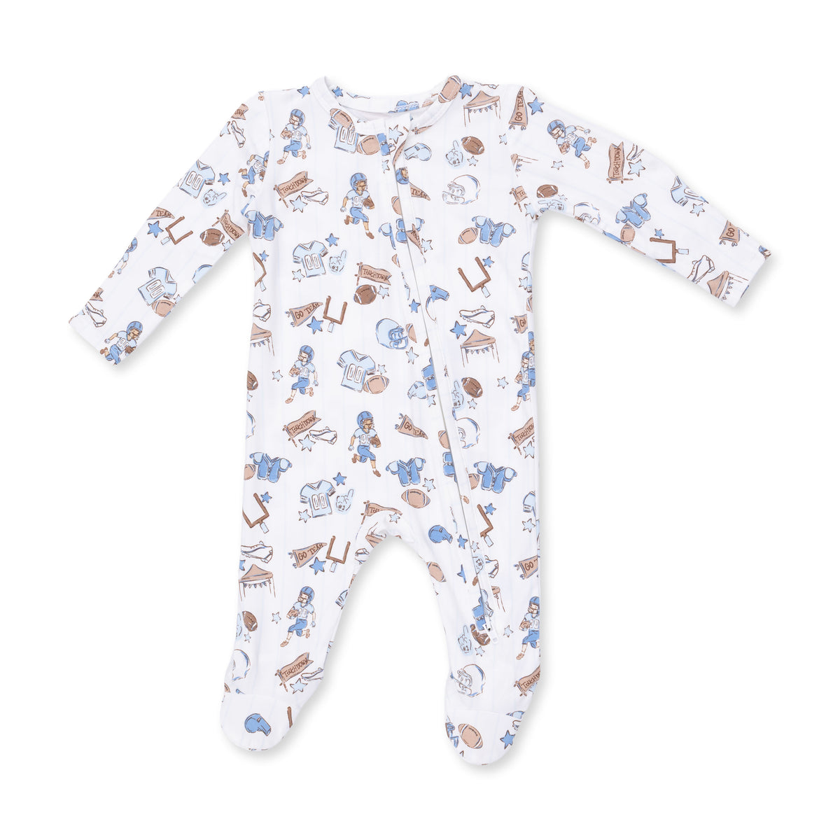 Football Nursery - 2 Way Zipper Footie from Anderson Parker