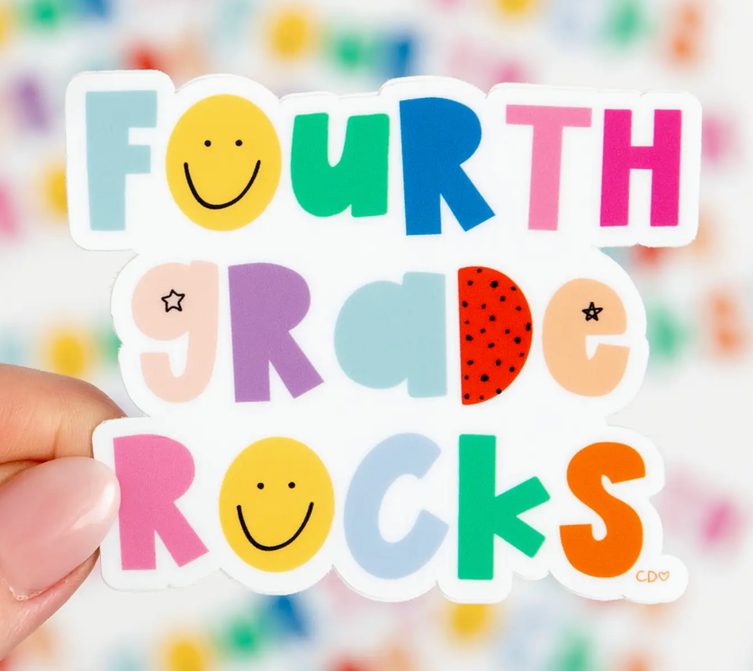 Fourth Grade Rocks Decal Sticker from Anderson Parker