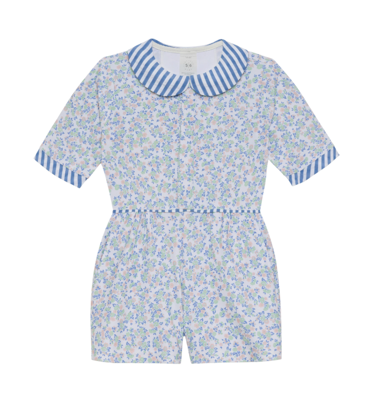 Girls Floral Seersucker Romper from Anderson Parker