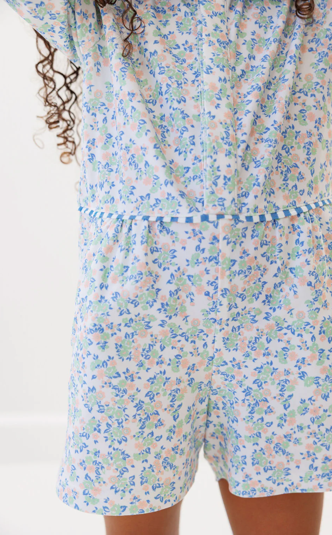 Girls Floral Seersucker Romper from Anderson Parker