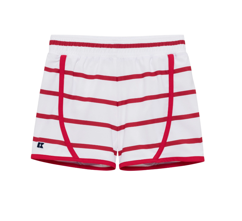 Girls Red and White Stripe Super Short from Anderson Parker