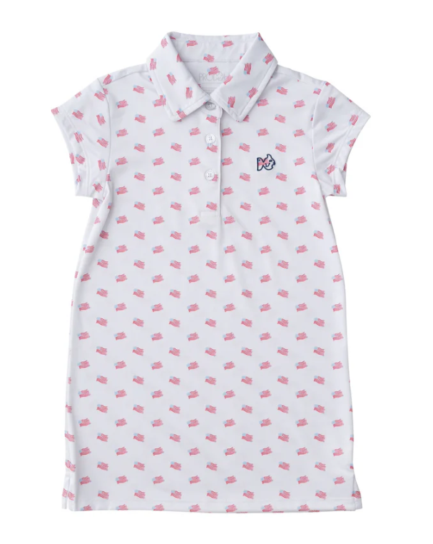 Girls' Short Sleeve Pro Performance Polo Dress from Anderson Parker