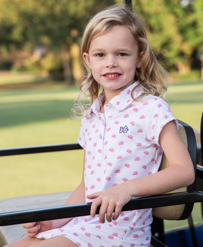 Girls' Short Sleeve Pro Performance Polo Dress from Anderson Parker