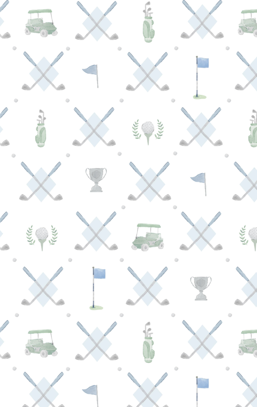 Golf Trellis Blue - Classic Box Pleat Bubble from Anderson Parker