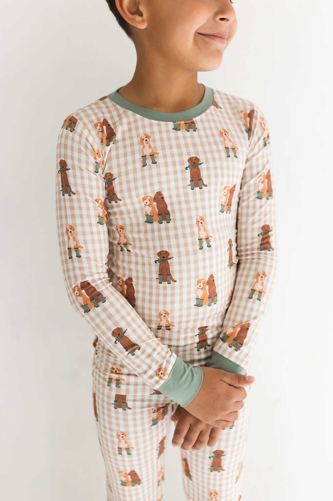 Green Pup Friends Two Piece Set from Anderson Parker