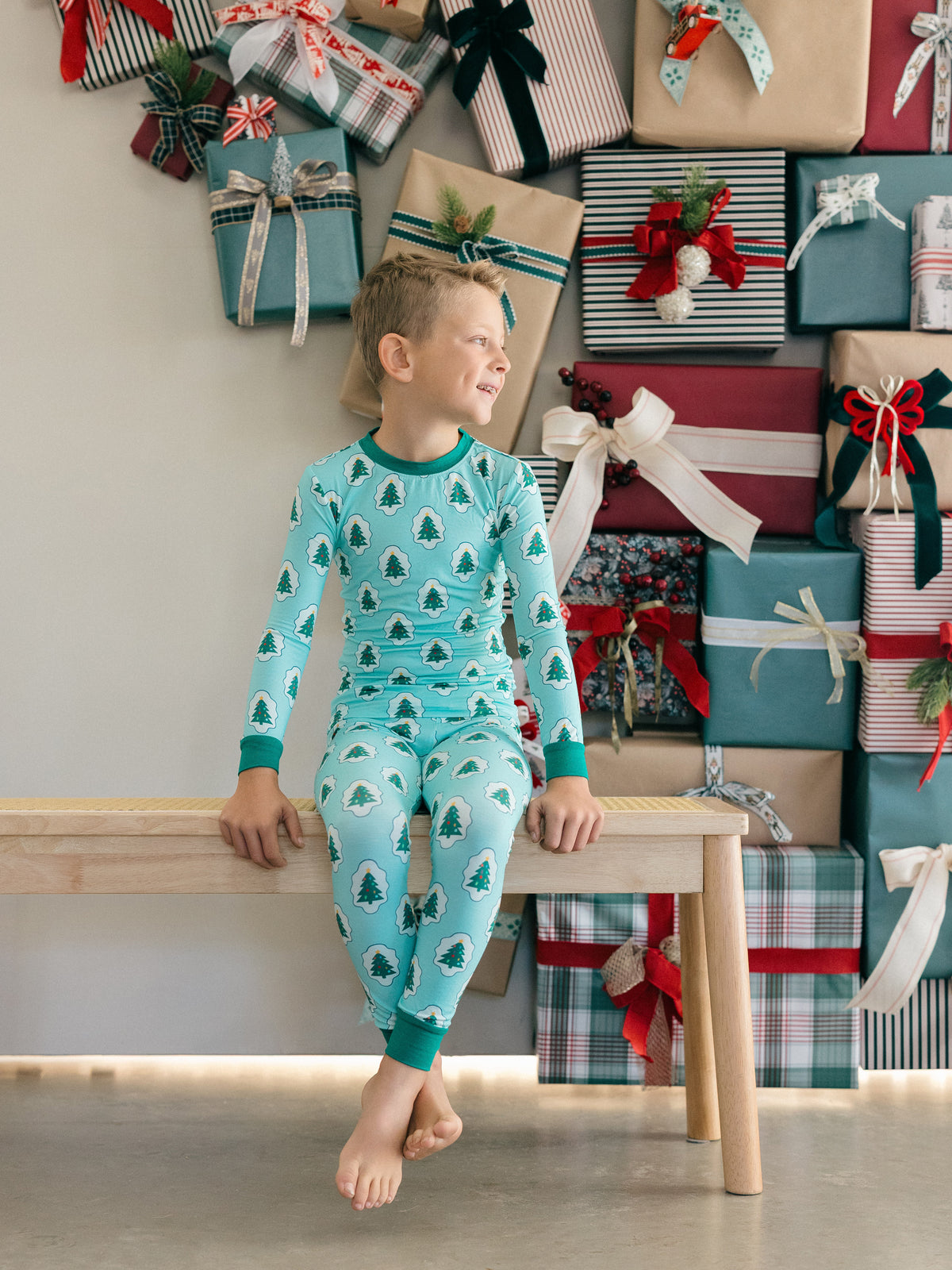 Green Starry Tree PJ Set from Anderson Parker
