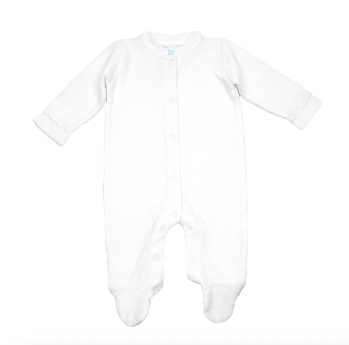 Hand Smocked Layette Footie - White from Anderson Parker