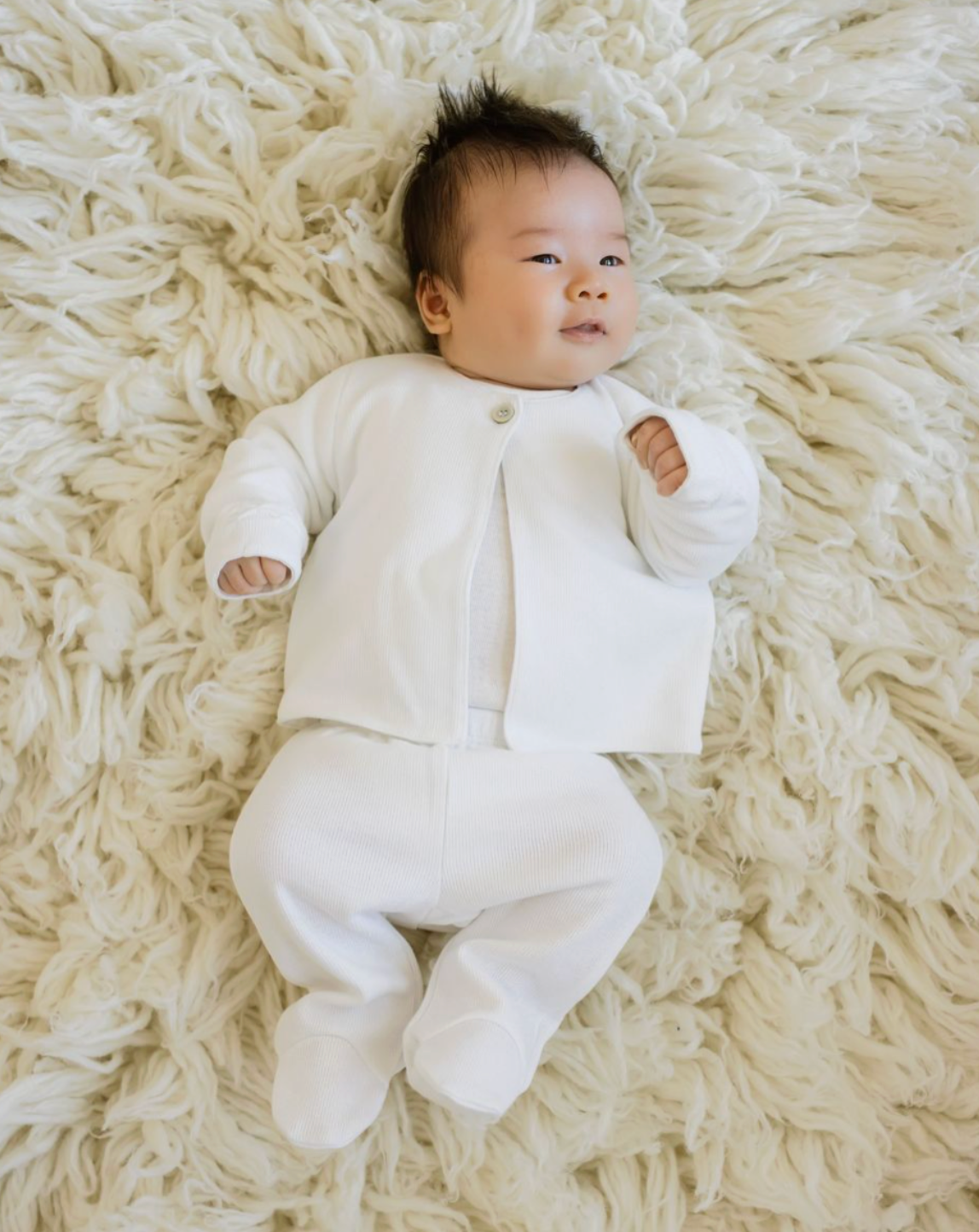 Hand Smocked Layette Set - White from Anderson Parker