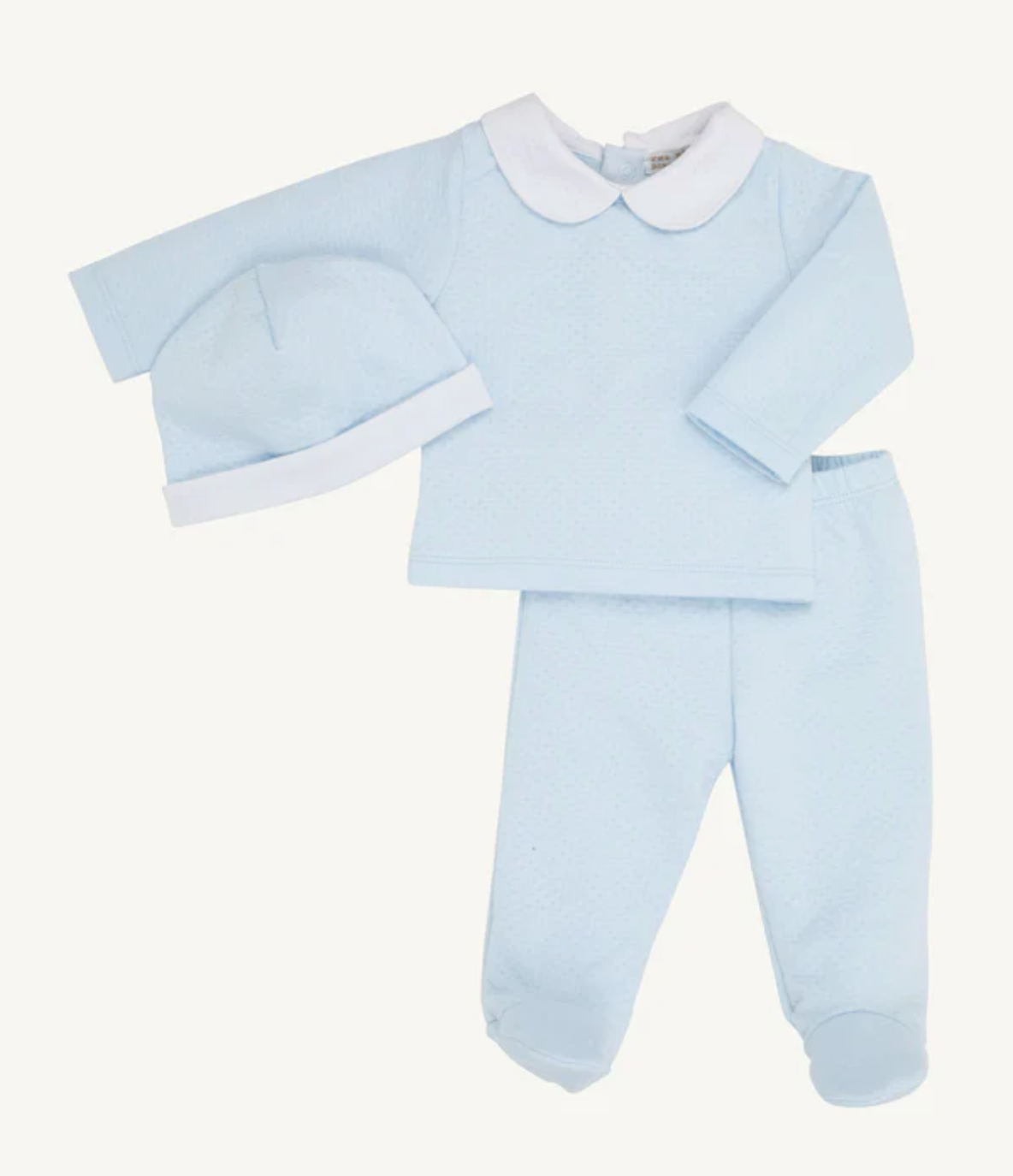 Hart's Hold Me Set (Pima Jacquard) - Buckhead Blue with Worth Avenue White from Anderson Parker