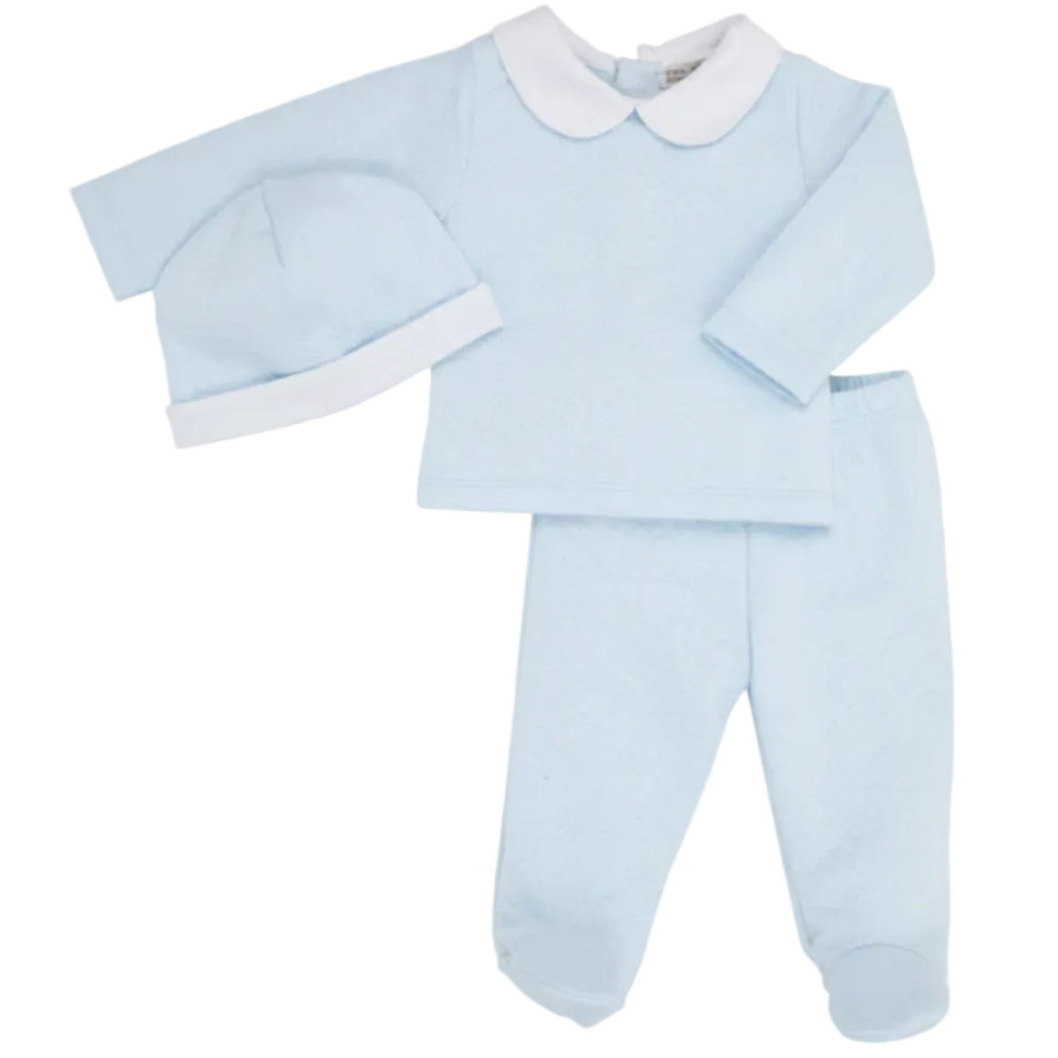 Hart's Hold Me Set (Pima Jacquard) - Buckhead Blue with Worth Avenue White from Anderson Parker