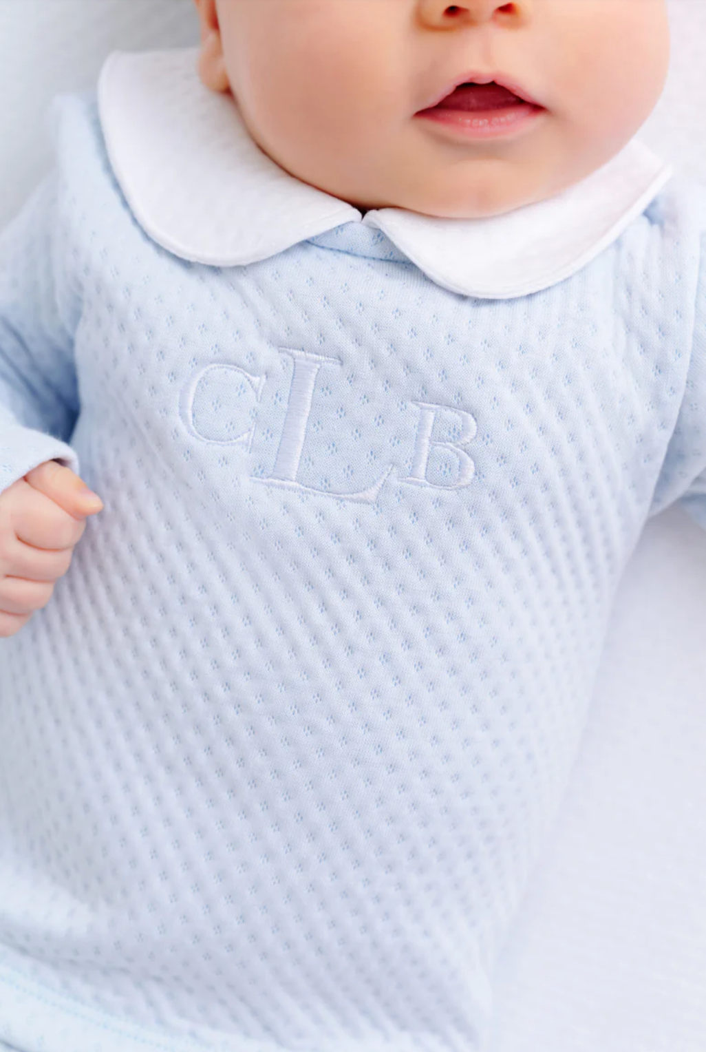 Hart's Hold Me Set (Pima Jacquard) - Buckhead Blue with Worth Avenue White from Anderson Parker