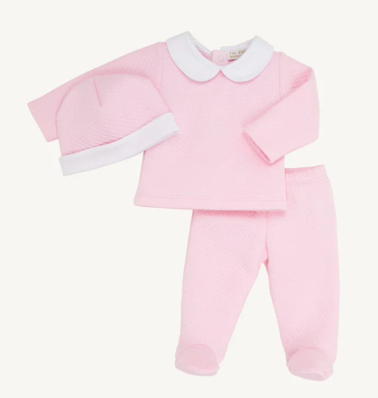 Hart's Hold Me Set (Pima Jacquard) - Palm Beach Pink with Worth Avenue White from Anderson Parker