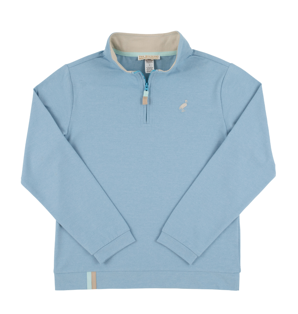 Hayword Half Zip - Barrington Blue/Osprey Oatmeal from Anderson Parker