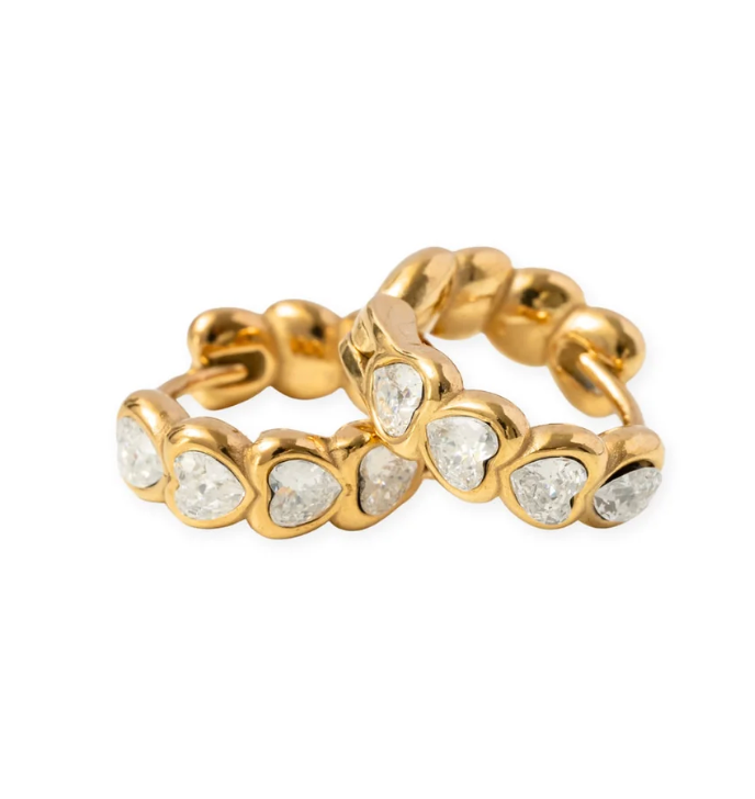 Heart Gem Hoops - Diamond from Anderson Parker
