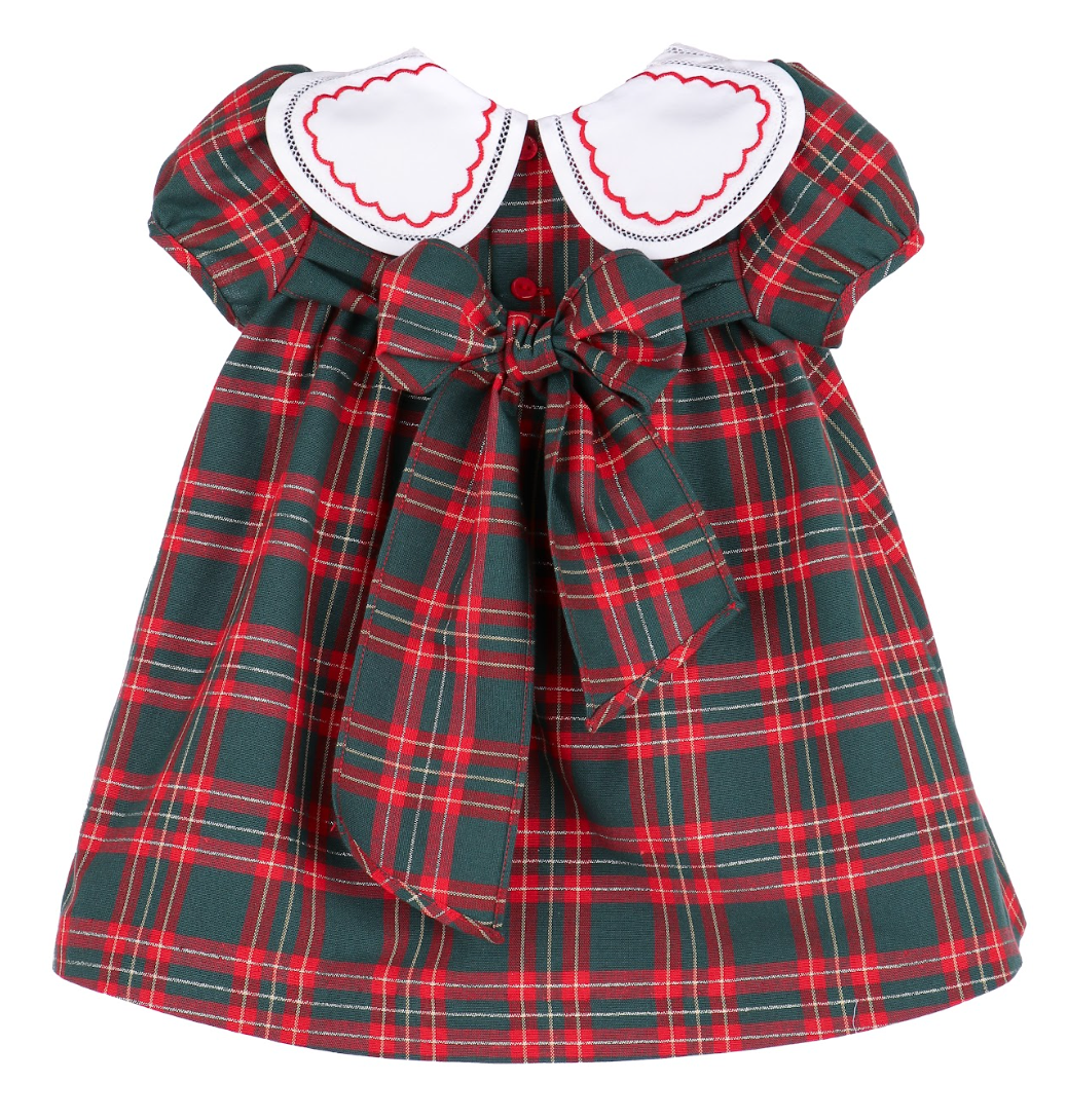 Holiday Plaid Petal Dress - Green from Anderson Parker
