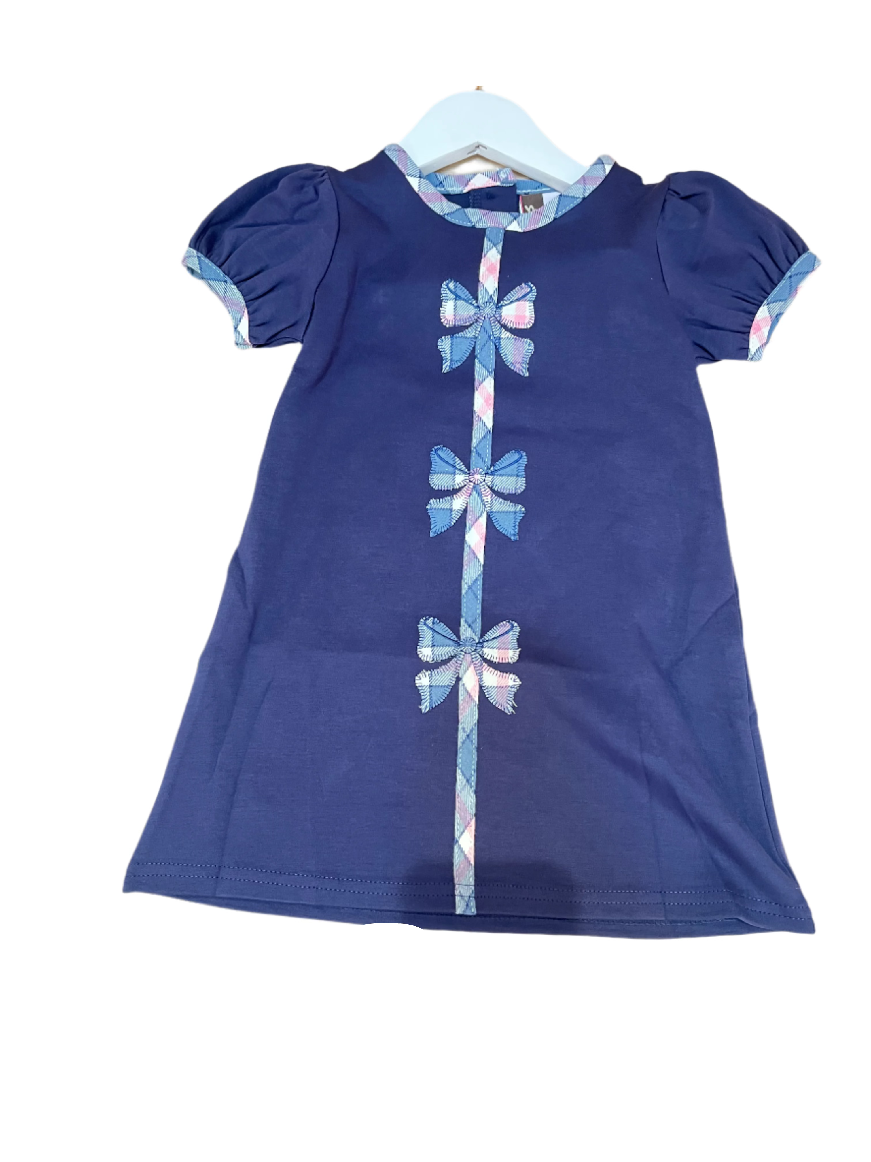 Holly Bow Dress - Navy from Anderson Parker