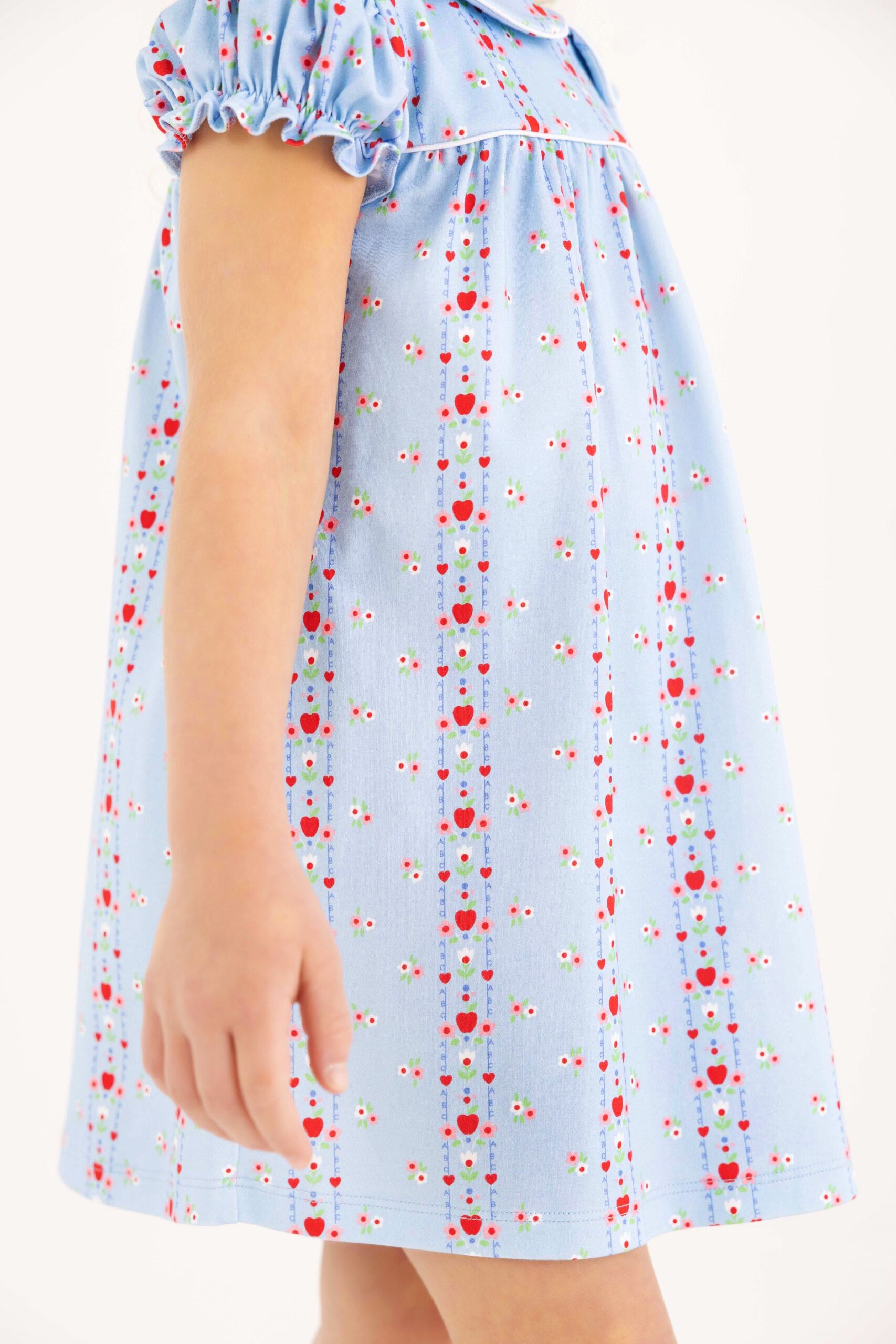 Holly Day Dress - Normal Weight Pima - First Day Flowers/Worth Ave White/Richmond Red from Anderson Parker