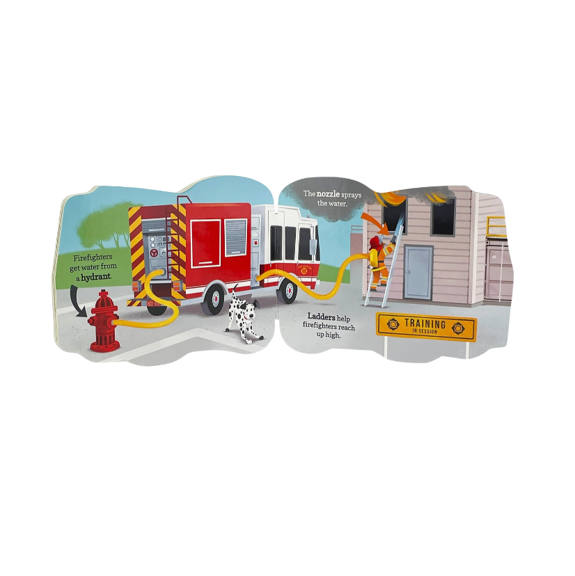How Fire Trucks Work Shaped Board Book from Anderson Parker