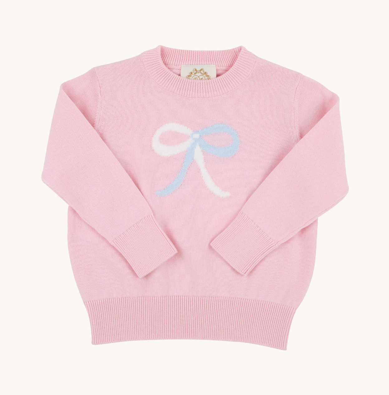 Isabelle's Intarsia Sweater - Palm Beach Pink/Bow from Anderson Parker