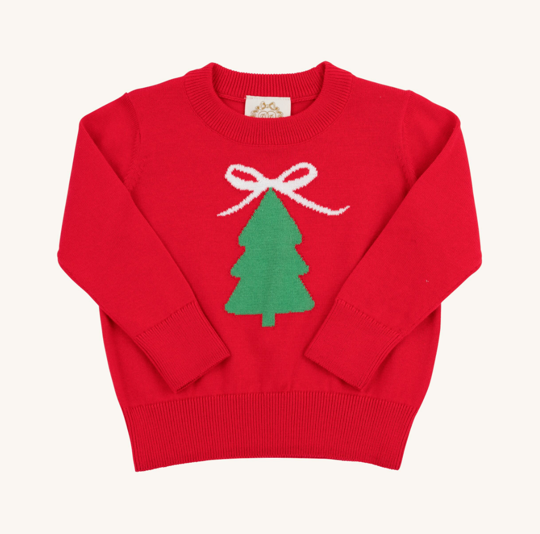 Isabelle`s Intarsia Sweater - Richmond Red/Christmas Tree from Anderson Parker