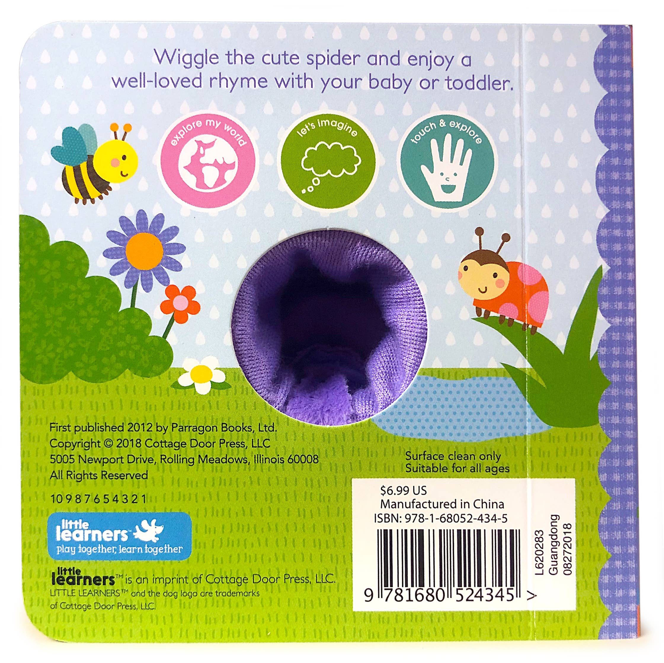 Itsy Bitsy Spider Nursery Rhyme Finger Puppet Board Book from Anderson Parker