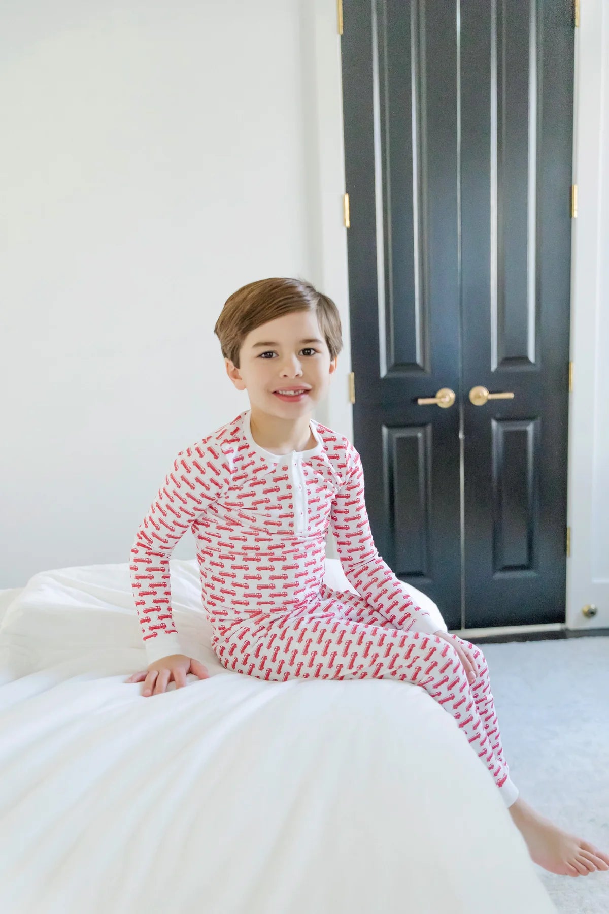 Jack Boys Pajama Pant Set - Firetrucks from Anderson Parker