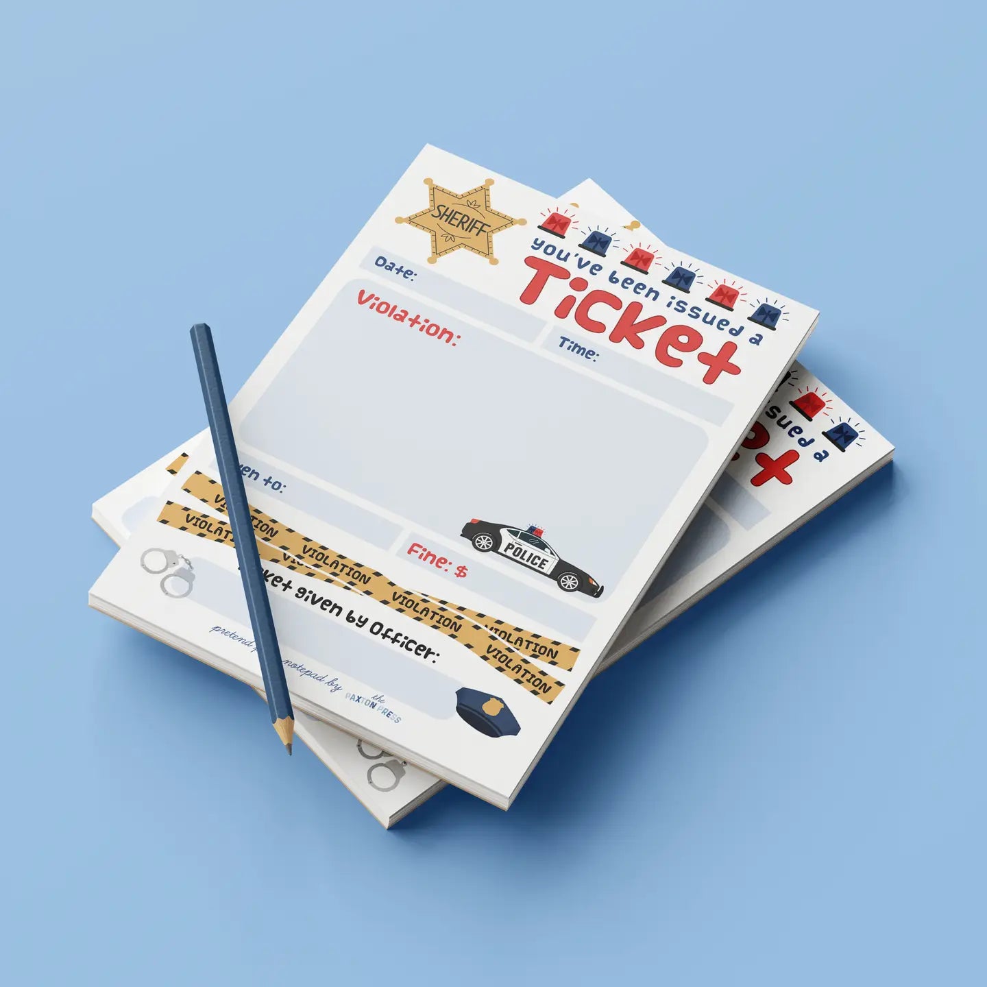 Kids Pretend Play Police Ticket Notepad from Anderson Parker