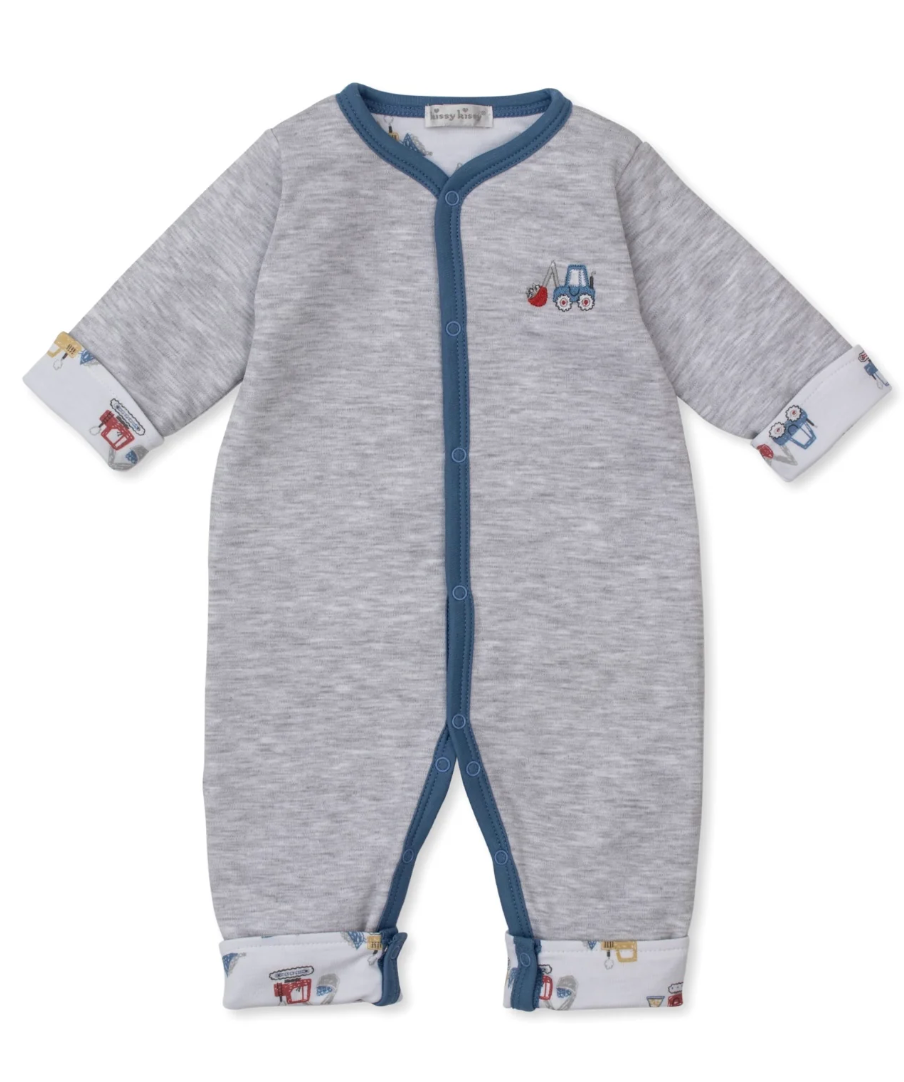 Kissy Kissy Construction Digger Reversible Playsuit from Anderson Parker