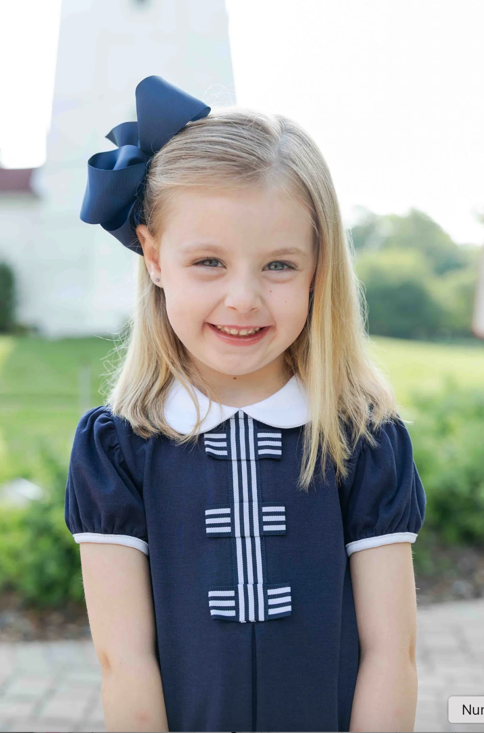 Knit Dress with Stripe Ribbon Bows from Anderson Parker