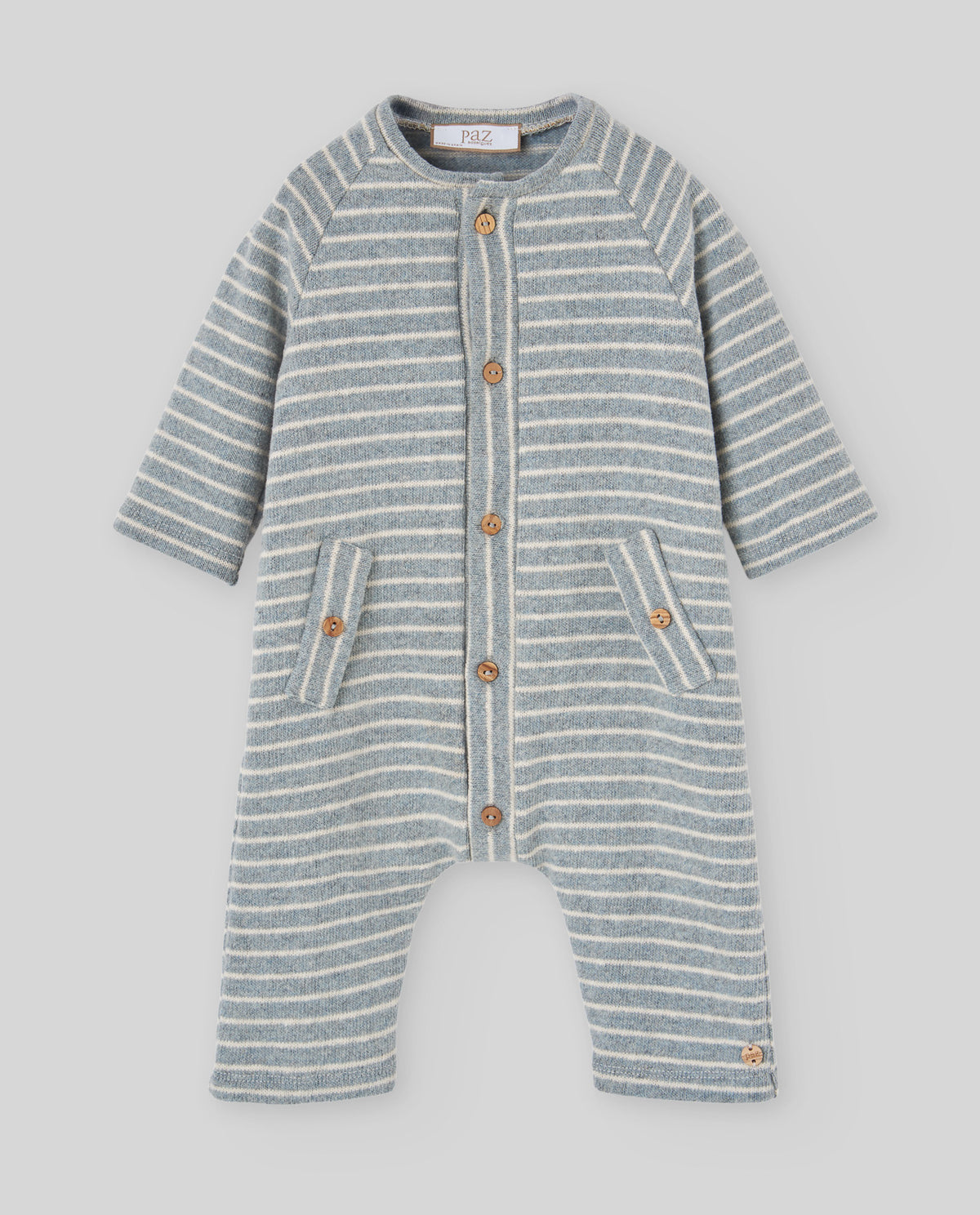 Knit Romper - Blue Cloud/Cream from Anderson Parker