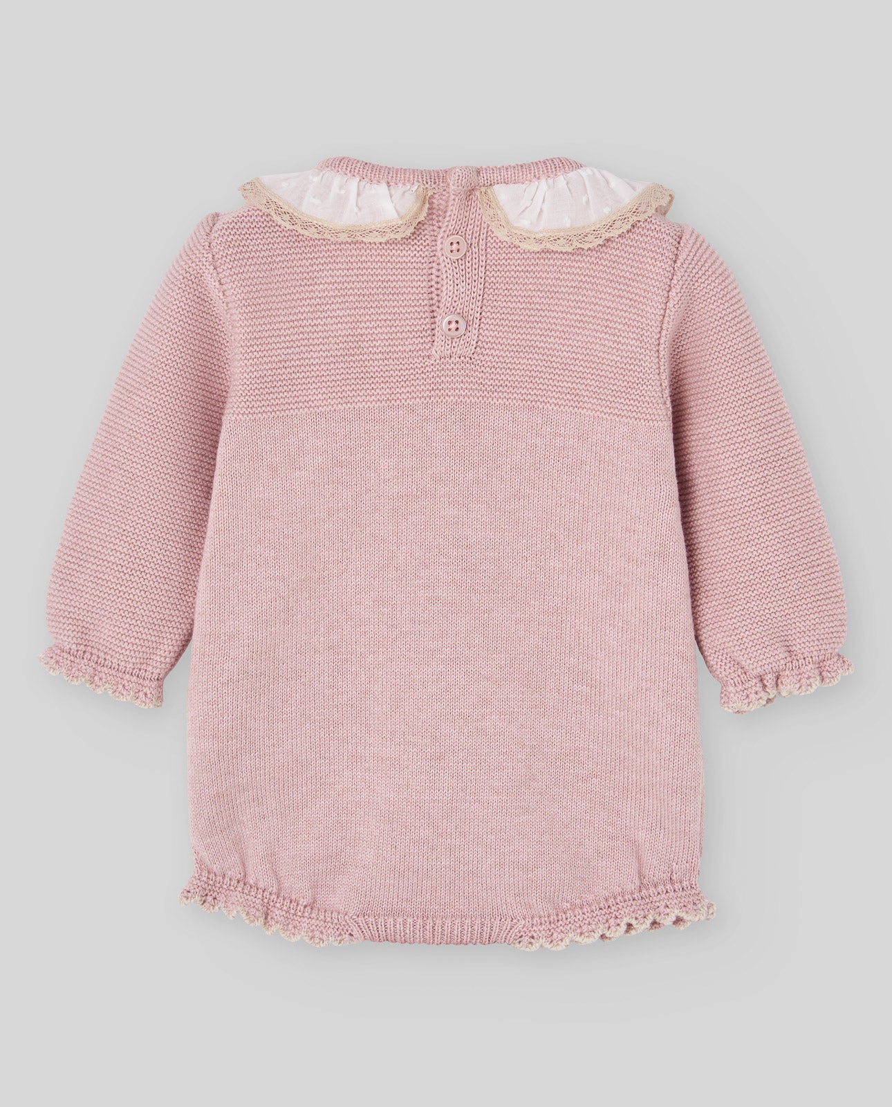 Knit Romper - Powder Pink/Light Brown from Anderson Parker