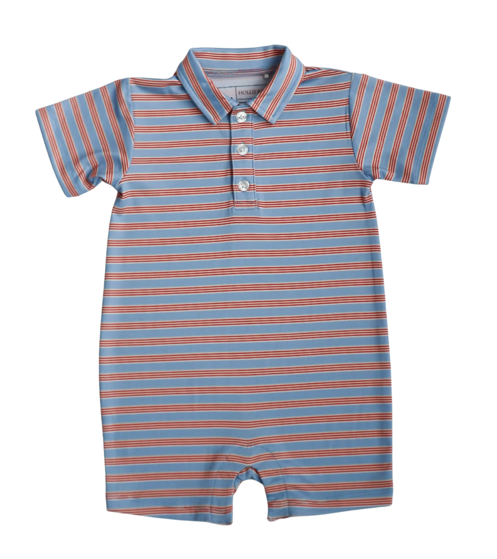 Knox Romper - Red & Blue Stripe from Anderson Parker